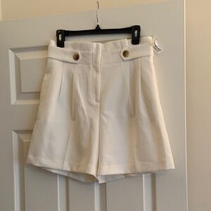 Ann Taylor Cream High Waist Women's Shorts